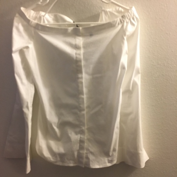 Theory Auriana Stretch Off-the-Shoulder Top White - Picture 5 of 5